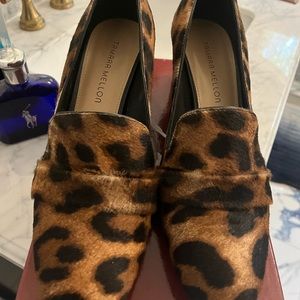 Tamara Mellon hair calf loafer in animal print